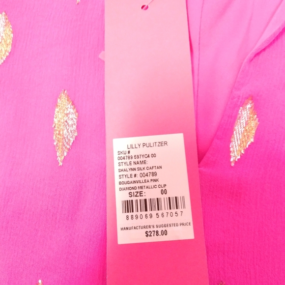 NWT Lilly Pulitzer Shalynn Silk Caftan Dress - Picture 8 of 9